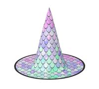 ZHAOUR 3 PCS Halloween Hat â€“ Mermaid Scale Print Witches Decor Party, Cosplay Role Play, Carnival, Dress up Masquerade Supplies