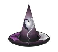 ZHAOUR 3 PCS Halloween Hat – Purple and Wirte Dragons Print Witches Decor Party, Cosplay Role Play, Carnival, Dress up Masquerade Supplies