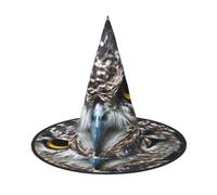 ZHAOUR 3 PCS Halloween Hat â€“ Yellow eyed owl Print Witches Decor Party, Cosplay Role Play, Carnival, Dress up Masquerade Supplies