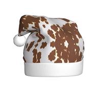 ZHAOUR 5c762f1816e2df05ad7ebf5f2c76df1 Print Christmas Hat for Adults - Comfortable Xmas New Year Santa Favors Hats, Holiday Festive Headwear
