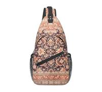 ZHAOUR Antique Orientalist Art Print Cross Chest Bag - Lightweight Hiking Daypack with Zippers, Travel Sling for Unisex Daily & Outdoor Use