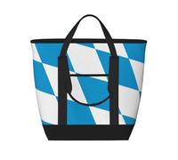 ZHAOUR Bavarian flag Print Large Capacity Insulated Tote Bag - Adjustable Shoulder, Perfect for Grocery Shopping, Work, Travel