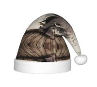 ZHAOUR Broken wall elephant Print Christmas Hat for Kids â€“ Festive Santa Hat, Holiday Headwear for Christmas, New Year Parties