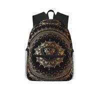 ZHAOUR Circle Print Canvas Backpack with Adjustable Strap | Casual Daypack Travel Season Boys Girls Lightweight Middle Further Studies Fashion Youth Adjustable