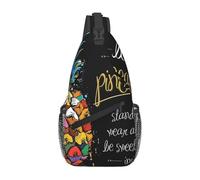 ZHAOUR Colorful Fruit Pineapple Print Cross Chest Bag - Lightweight Hiking Daypack with Zippers, Travel Sling for Unisex Daily & Outdoor Use