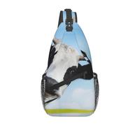 ZHAOUR Cow Patterns Print Cross Chest Bag - Lightweight Hiking Daypack with Zippers, Travel Sling for Unisex Daily & Outdoor Use