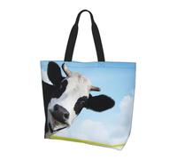 ZHAOUR Cow Patterns Print Shoulder Bag - Large Reusable Tote Bag for Women, Storage Tote, Lightweight Daily Life & Travel
