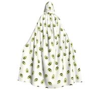 ZHAOUR cute Avocado Print Hooded Cloak Halloween Witch Cape Unisex