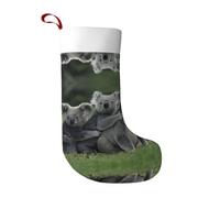 ZHAOUR Cute Koala bear Print Christmas Stocking Party Decoration - Large Hanging Ornament for Xmas Tree, Fireplace & Home