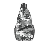 ZHAOUR Digital Camo Print Cross Chest Bag - Lightweight Hiking Daypack with Zippers, Travel Sling for Unisex Daily & Outdoor Use