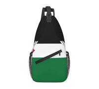 ZHAOUR Flag of the State of Palestine Print Cross Chest Bag - Lightweight Hiking Daypack with Zippers, Travel Sling for Unisex Daily & Outdoor Use