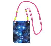 ZHAOUR Fuchusia Universal Crossbody Phone Bag – Lightweight Artificial Intelligence Brain Print Purse, Perfect for Shopping, and Outdoor Activities