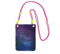 ZHAOUR Fuchusia Universal Crossbody Phone Bag – Lightweight Universe with Stars and Galaxy Interstellar Print Purse, Perfect for Shopping, and Outdoor Activities