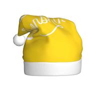 ZHAOUR Goodlooking Hello Sunshine Print Christmas Hat for Adults - Comfortable Xmas New Year Santa Favors Hats, Holiday Festive Headwear