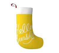ZHAOUR Goodlooking Hello Sunshine Print Christmas Stocking Party Decoration - Large Hanging Ornament for Xmas Tree, Fireplace & Home