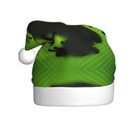 ZHAOUR Green Frog Shadow Print Christmas Hat for Adults - Comfortable Xmas New Year Santa Favors Hats, Holiday Festive Headwear