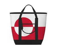 ZHAOUR Greenland flag Print Large Capacity Insulated Tote Bag â€“ Adjustable Shoulder, Perfect for Grocery Shopping, Work, Travel