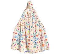 ZHAOUR Happy birthday to you Print Halloween Hooded Cloak Costumes Cape - Unisex Adult Party, Carnival, Comic Exhibition,Cosplay Robe