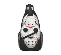 ZHAOUR Horror Skull Print Cross Chest Bag - Lightweight Hiking Daypack with Zippers, Travel Sling for Unisex Daily & Outdoor Use