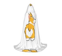 ZHAOUR L Halloween Hooded Cape - Unisex cute corgi butt Print Costumes for Party, Carnival, Comic Exhibition, Cosplay, and More
