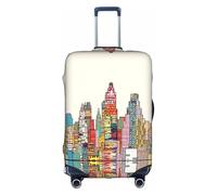 ZHAOUR L Suitcase Cover Protector â€“ Elastic Cartoon Austin Texas Print Luggage Travel Accessories for Business Trips