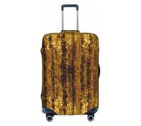 ZHAOUR L Suitcase Cover Protector – Elastic Gold Sequin Sparkle Print Luggage Travel Accessories for Business Trips