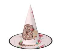 ZHAOUR Lovely Hedgehog Print Halloween Hat Wizard Party Decor 3 PCS