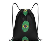 ZHAOUR M Adjustable Drawstring brazil Print Bags Backpack