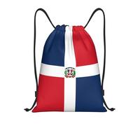 ZHAOUR M Adjustable Drawstring Dominican Republic Print Bags Backpack