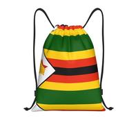 ZHAOUR M Adjustable Drawstring Flag of Zimbabwe Print Bags Backpack | Gym Traveling Sport Beach Swimming Shopping Yoga String Trip Sack Dance Travel Carry-On Luggage Camping Hiking