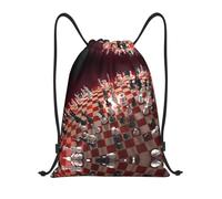 ZHAOUR M Adjustable Drawstring International chess Print Bags Backpack