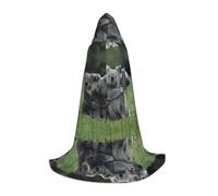 ZHAOUR M Halloween Hooded Cape - Unisex Cute Koala bear Print Costumes for Party, Carnival, Comic Exhibition, Cosplay, and More