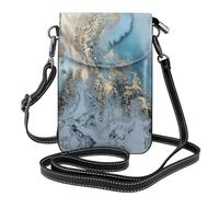 ZHAOUR Marble Print Small Cell Phone Purse - Roomy Cross-Body Wallet Bag, Adjustable Leather Arm Bag with Shoulder Strap