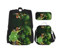 ZHAOUR Peace Frog Tree Print School Bag with Laptop Compartment