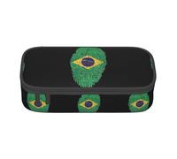 ZHAOUR Pencil Case with Brazil Full-Print Design â€“ Multi-Purpose Organizer â€“ Durable Oxford Cloth, Multiple Compartments