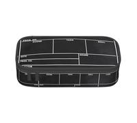 ZHAOUR Pencil Case with Classic Movie Clapboard Black Full-Print Design â€“ Multi-Purpose Organizer â€“ Durable Oxford Cloth, Multiple Compartments