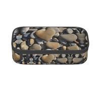 ZHAOUR Pencil Case with Heart Stone Full-Print Design â€“ Multi-Purpose Organizer â€“ Durable Oxford Cloth, Multiple Compartments