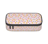 ZHAOUR Pencil Case with Lovely Rice Ball Full-Print Design â€“ Multi-Purpose Organizer â€“ Durable Oxford Cloth, Multiple Compartments