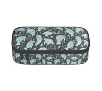 ZHAOUR Pencil Case with Manatee Animals Full-Print Design â€“ Multi-Purpose Organizer â€“ Durable Oxford Cloth, Multiple Compartments