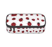 ZHAOUR Pencil Case with Seven Star Ladybird Full-Print Design â€“ Multi-Purpose Organizer â€“ Durable Oxford Cloth, Multiple Compartments