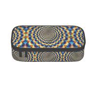 ZHAOUR Pencil Case with Spiral Optical Illusion GIF Full-Print Design â€“ Multi-Purpose Organizer â€“ Durable Oxford Cloth, Multiple Compartments