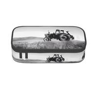 ZHAOUR Pencil Case with Tractor Agriculture Tranquil Full-Print Design â€“ Multi-Purpose Organizer â€“ Durable Oxford Cloth, Multiple Compartments