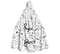 ZHAOUR Physics Print Print Hooded Cloak Halloween Witch Cape Unisex