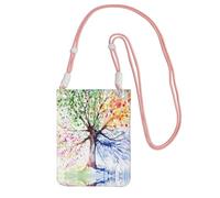 ZHAOUR Pink Universal Crossbody Phone Bag â€“ Lightweight Beautiful Four Season Tree Print Purse, Perfect for Shopping, and Outdoor Activities
