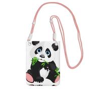 ZHAOUR Pink Universal Crossbody Phone Bag â€“ Lightweight Cute panda Print Purse, Perfect for Shopping, and Outdoor Activities