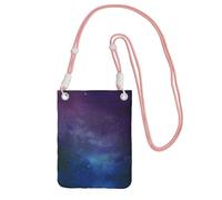 ZHAOUR Pink Universal Crossbody Phone Bag â€“ Lightweight Universe with Stars and Galaxy Interstellar Print Purse, Perfect for Shopping, and Outdoor Activities