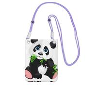 ZHAOUR Purple Universal Crossbody Phone Bag â€“ Lightweight Cute panda Print Purse, Perfect for Shopping, and Outdoor Activities