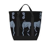 ZHAOUR Ram Zodiac Sign Print Large Capacity Insulated Tote Bag - Adjustable Shoulder, Perfect for Grocery Shopping, Work, Travel