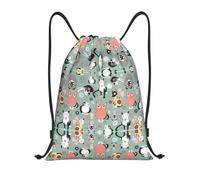 ZHAOUR S Adjustable Drawstring Lovely Cartoon Cats (1) Print Bags Backpack | Gym Traveling Sport Beach Swimming Shopping Yoga String Trip Sack Dance Travel Carry-On Luggage Camping Hiking