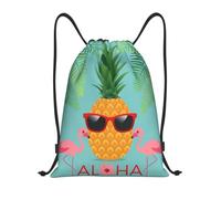 ZHAOUR S Adjustable Drawstring Pineapple Flamingo Print Bags Backpack | Gym Traveling Sport Beach Swimming Shopping Yoga String Trip Sack Dance Travel Carry-On Luggage Camping Hiking